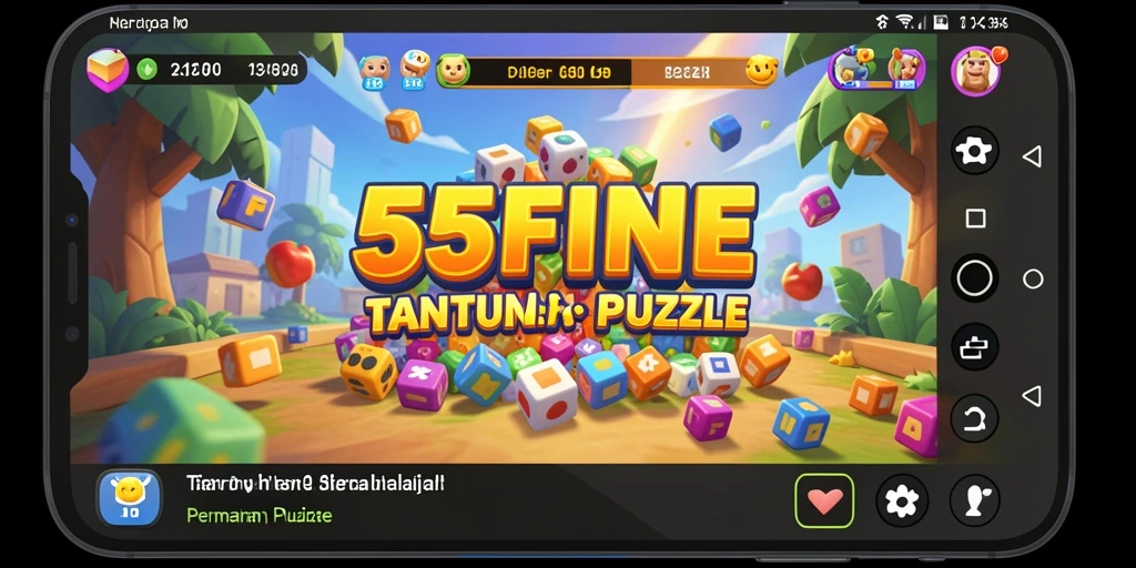 Screenshot 55FIVE menampilkan gameplay seru dan menyenangkan dalam teka-teki.