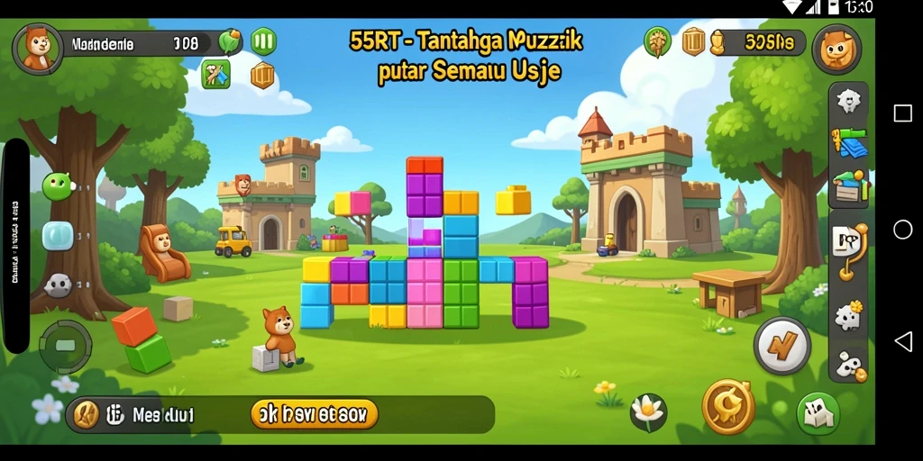 Tampilan gameplay puzzle yang menantang di 55RT.