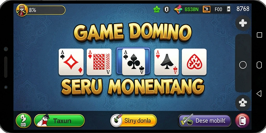 Tampilan menarik dari gameplay Domino di 8768.