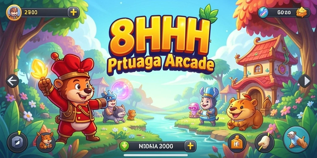 Screenshot main 8HHH yang menunjukkan aksi seru gameplay Arcade.