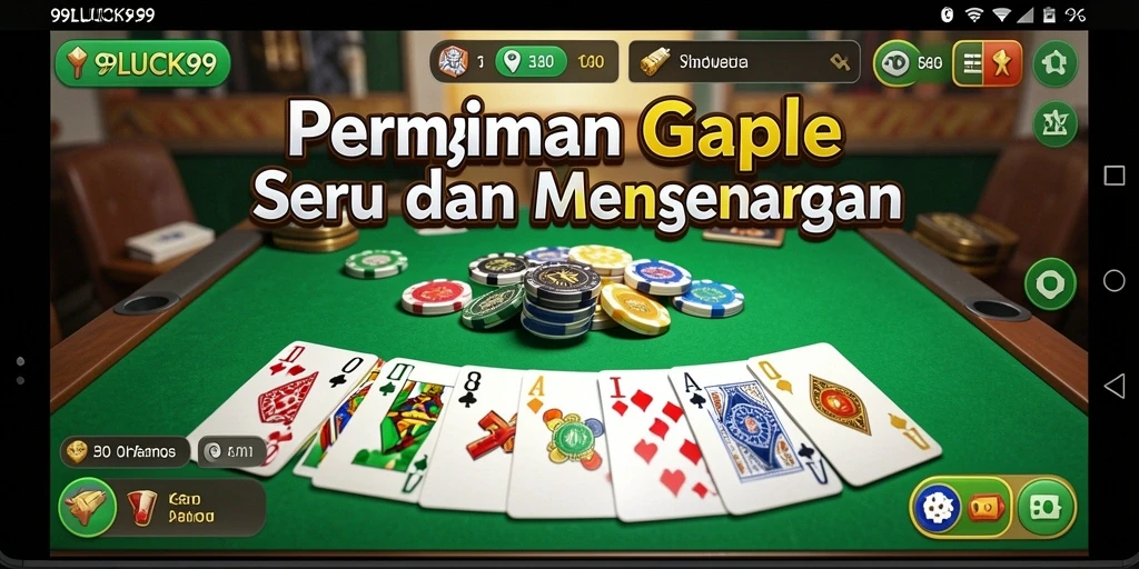 Screenshot gameplay 99LUCK99 menampilkan keseruan permainan Gaple.