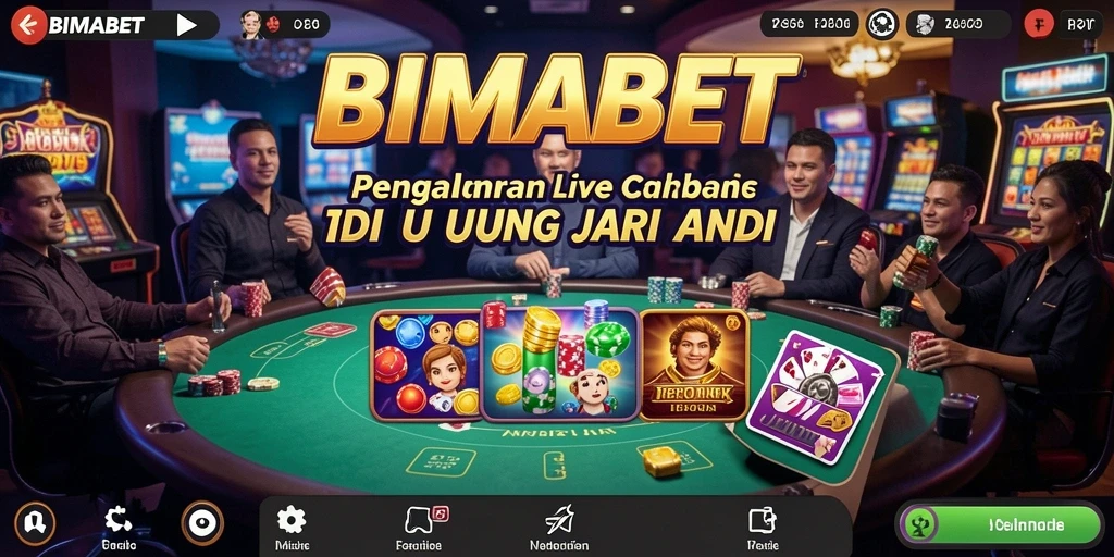 Tampilan gameplay Live Casino yang mendebarkan di BIMABET.