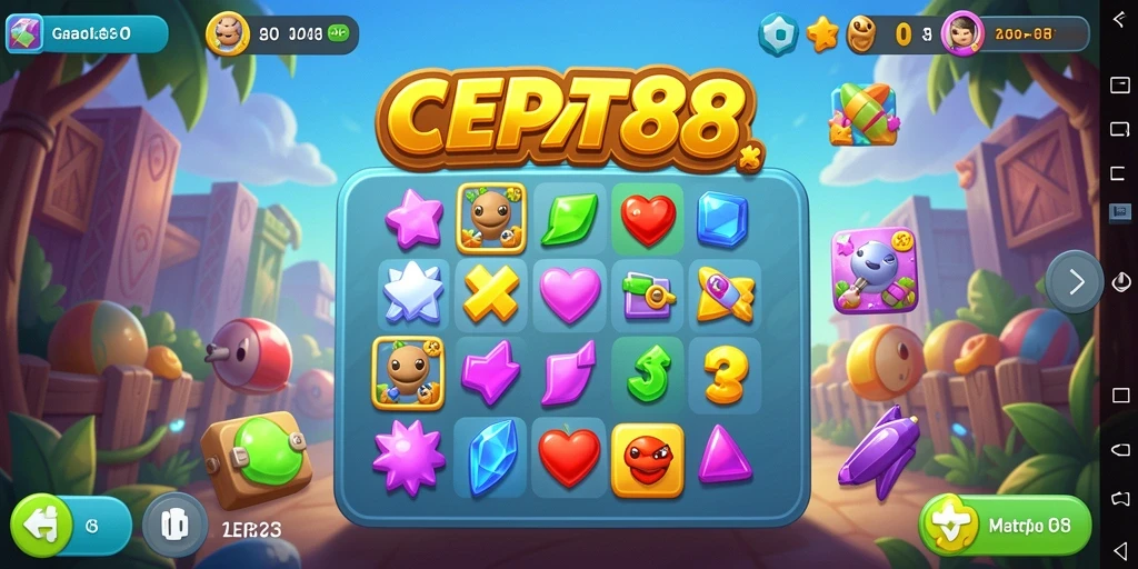 Screenshot gameplay <strong>CEPAT88</strong> yang menunjukkan momen seru mencocokkan objek.