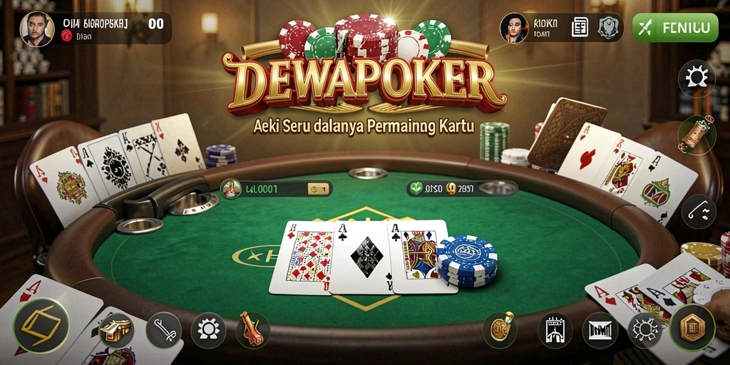 Gameplay seru <strong>DEWAPOKER</strong> dengan aksi penuh strategi dan persaingan ketat.