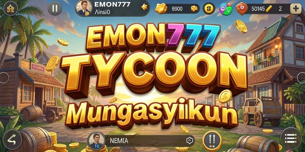 Tampilan gameplay menarik dari EMON777 dalam aksi Tycoon.