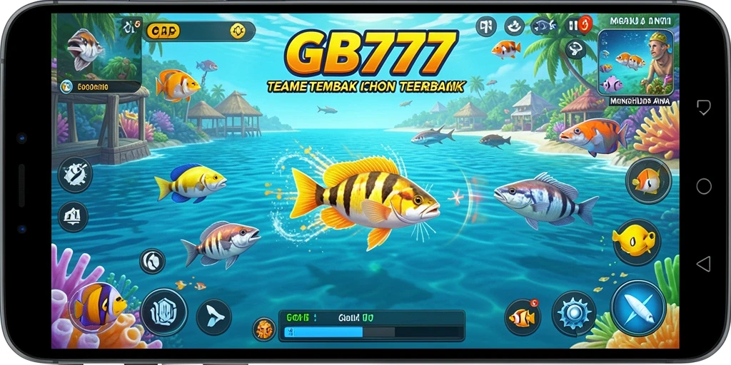 Screenshot gameplay GB777 menampilkan aksi menembak ikan yang seru.