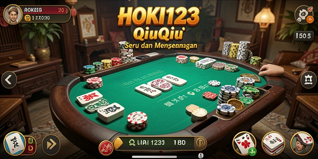 Tampilan seru gameplay HOKI123 di dalam permainan QiuQiu.