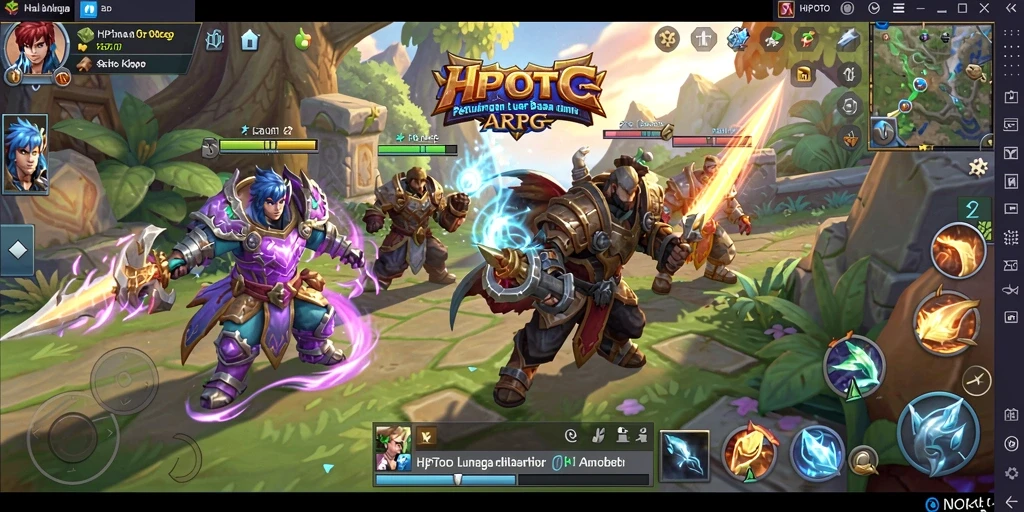 Tangkapan layar dari gameplay HPTOTO yang menunjukkan aksi epik dalam petualangan ARPG.