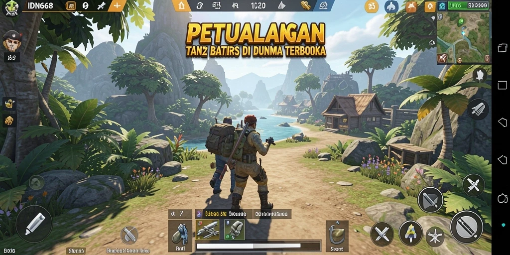 Screenshot IDN668 menampilkan eksplorasi dunia yang luas dan grafis menakjubkan.