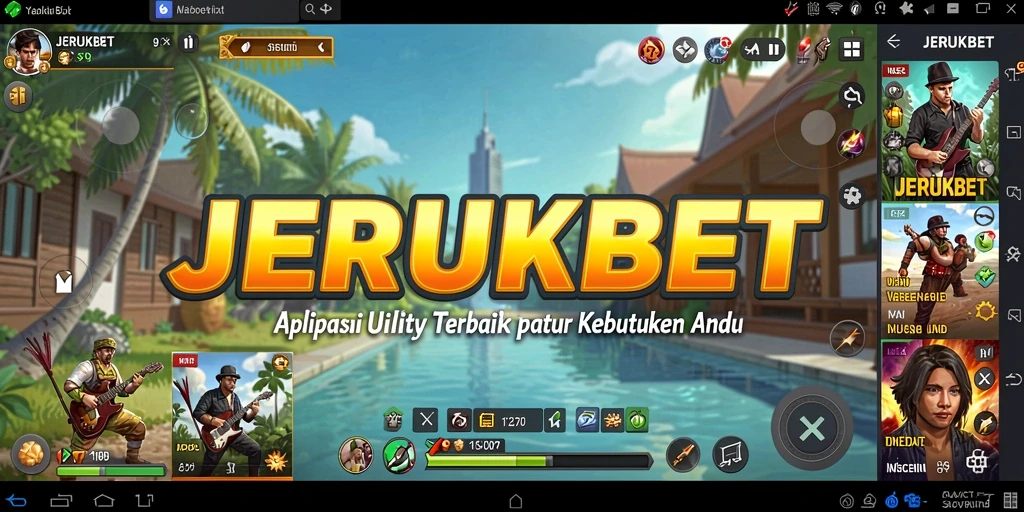 Screenshot aplikasi JERUKBET menampilkan antarmuka pengguna yang intuitif.