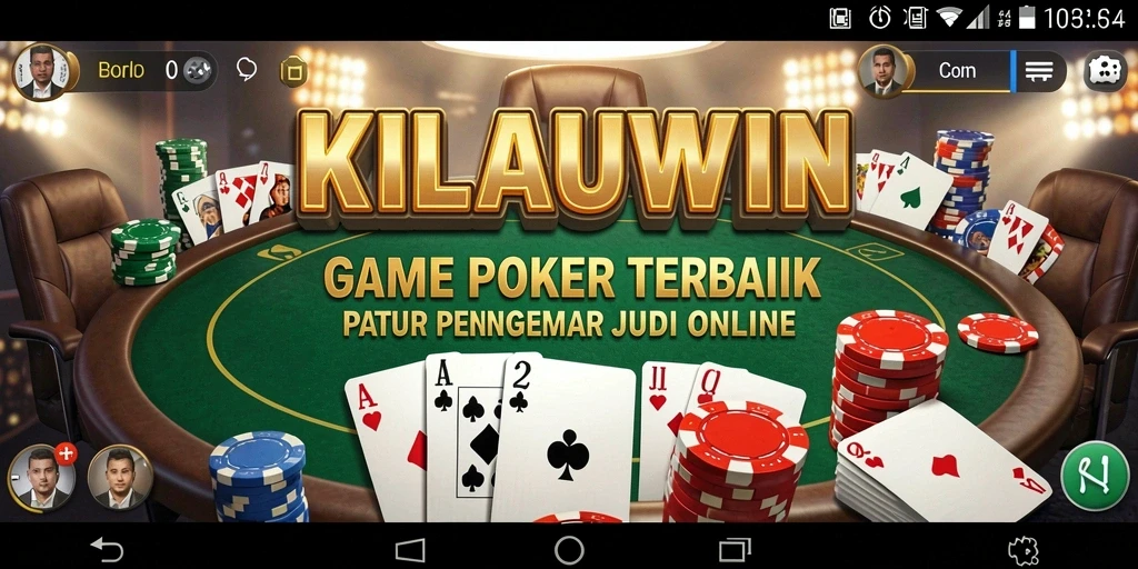 Screenshot KILAUWIN menampilkan permainan poker dengan grafik menawan.