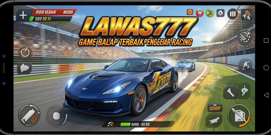 Tampilan gameplay menarik dari LAWAS777 saat balapan.