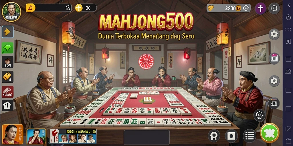 Gameplay seru di dunia terbuka MAHJONG500 menanti Anda.