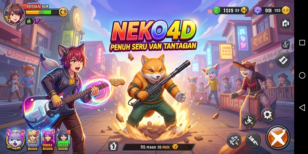 Tangkapan layar gameplay NEKO4D menampilkan aksi seru dan tantangan menarik.