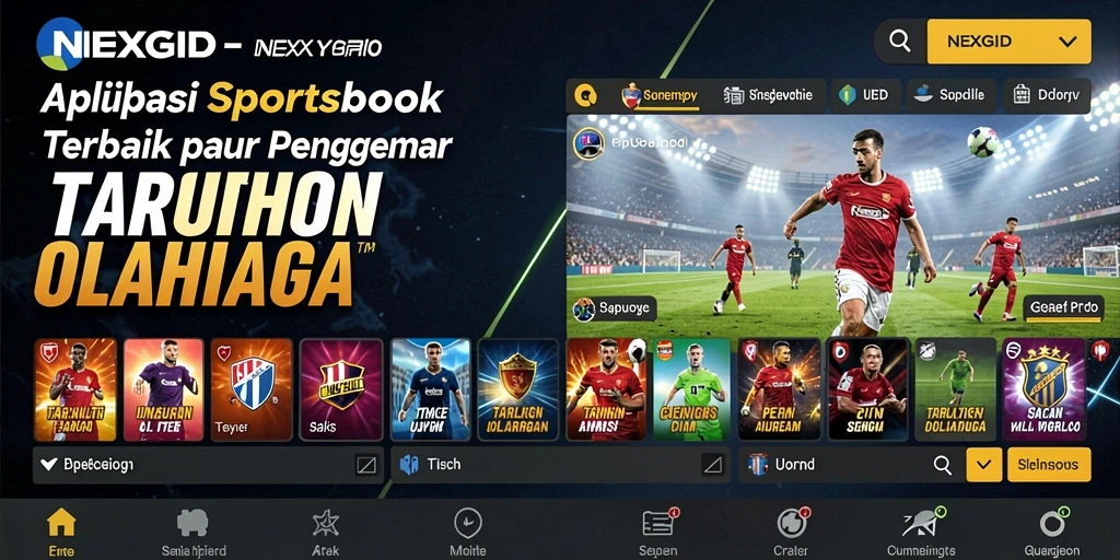 Screenshot NEXGID menampilkan antarmuka taruhan olahraga yang interaktif dan menarik.