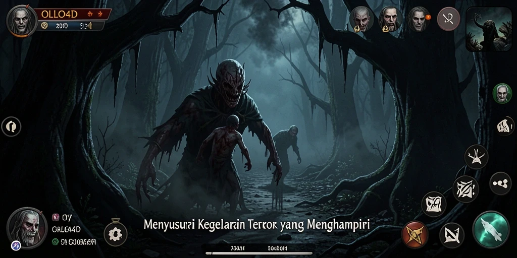 Screenshot gameplay OLLO4D yang menampilkan suasana mencekam dan penuh ketegangan.
