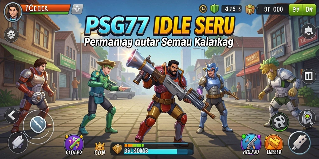 Tangkapan layar PSG77 menampilkan gameplay santai yang menarik.