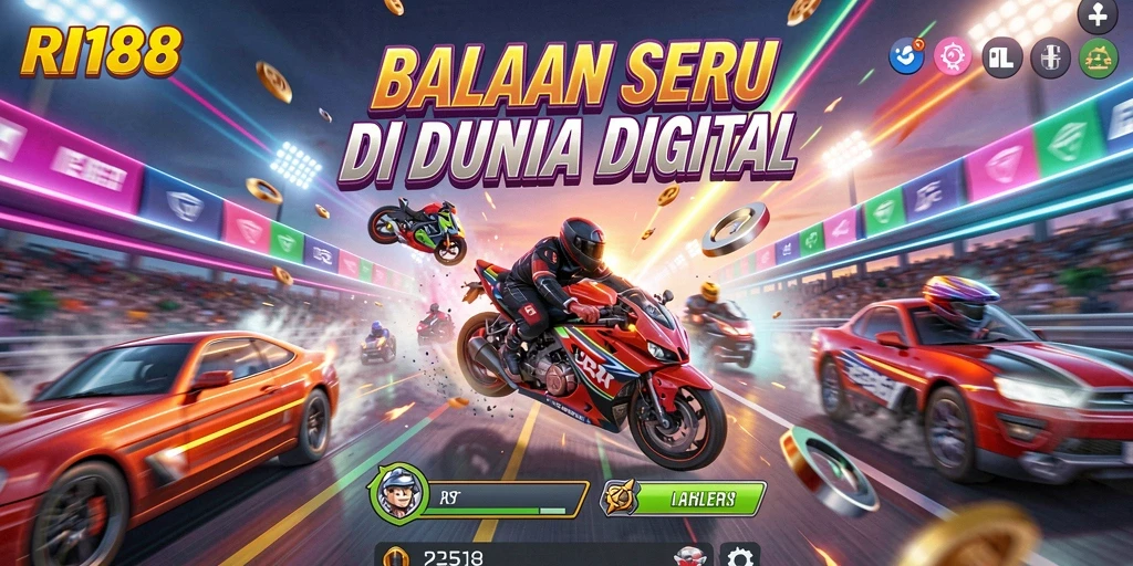 Tampilan menakjubkan dari gameplay balapan RI188.