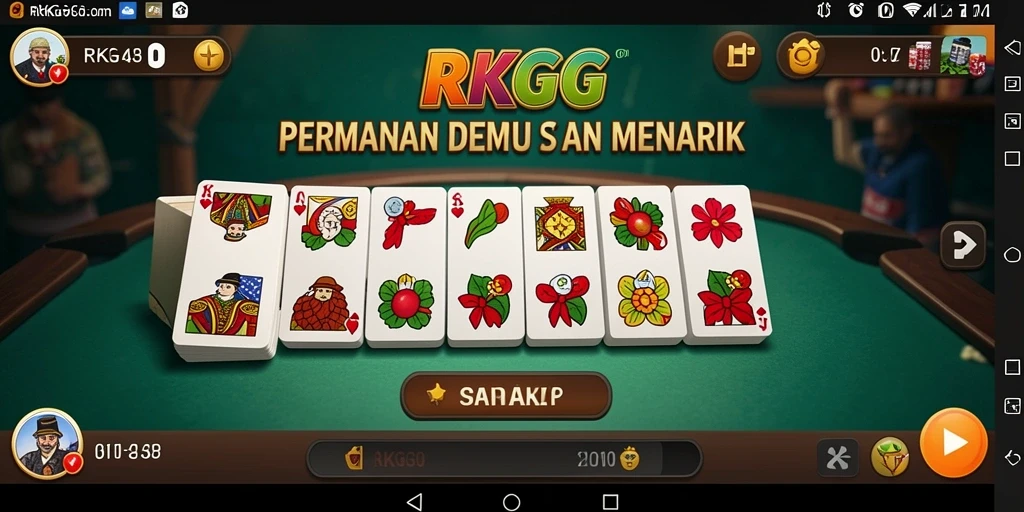 Tampilan gameplay Domino RKGG yang menarik dan seru.