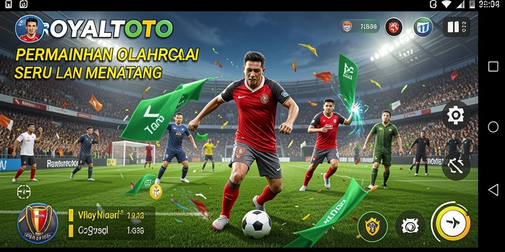 Tangkapan layar utama gameplay ROYALTOTO menampilkan aksi seru dalam taruhan olahraga.