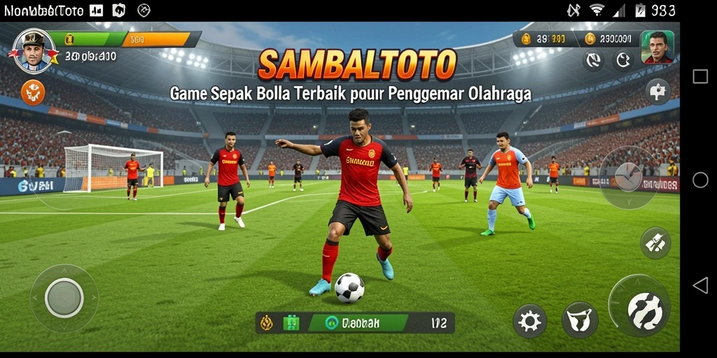 Tampilan gameplay <strong>SAMBALTOTO</strong> yang mendebarkan dan penuh aksi sepak bola.