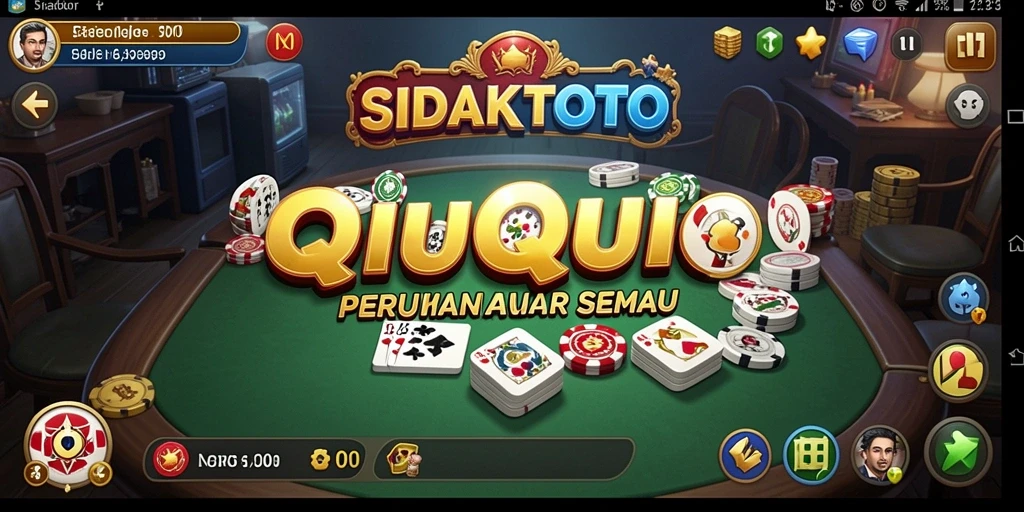 Tangkapan layar gameplay QiuQiu di SidakToto dengan tampilan antarmuka menarik.