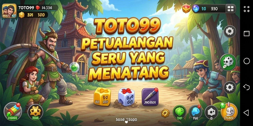 Screenshot TOTO99 menampilkan karakter dalam petualangan seru di dunia fantasi.
