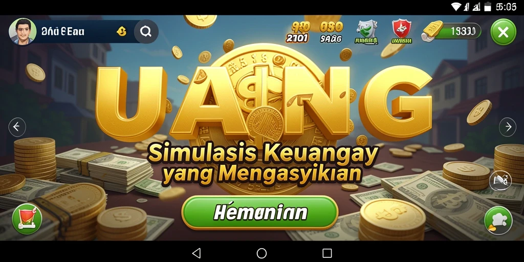 Tampilan menarik gameplay UANG dengan elemen simulasi keuangan.