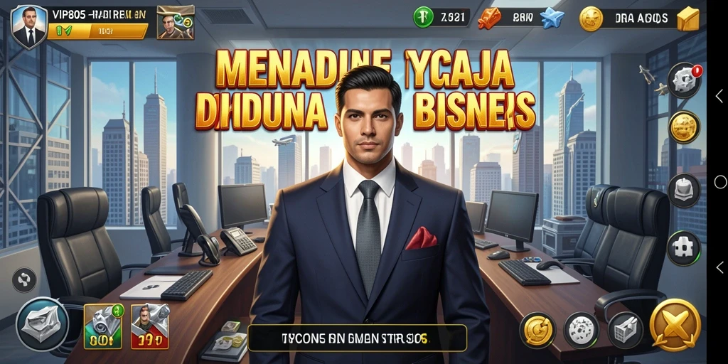 Tampilan gameplay menarik dari VIP805 yang menampilkan strategi bisnis.