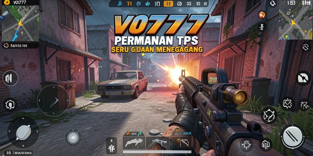 Screenshot utama VO777 menampilkan aksi tembak-menembak yang intens dan grafis memukau.