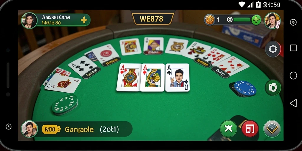 Gameplay WE878 yang seru dan memikat saat bermain Gaple.