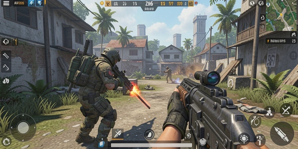 Tampilan gameplay seru di ZK6 dengan aksi menegangkan.